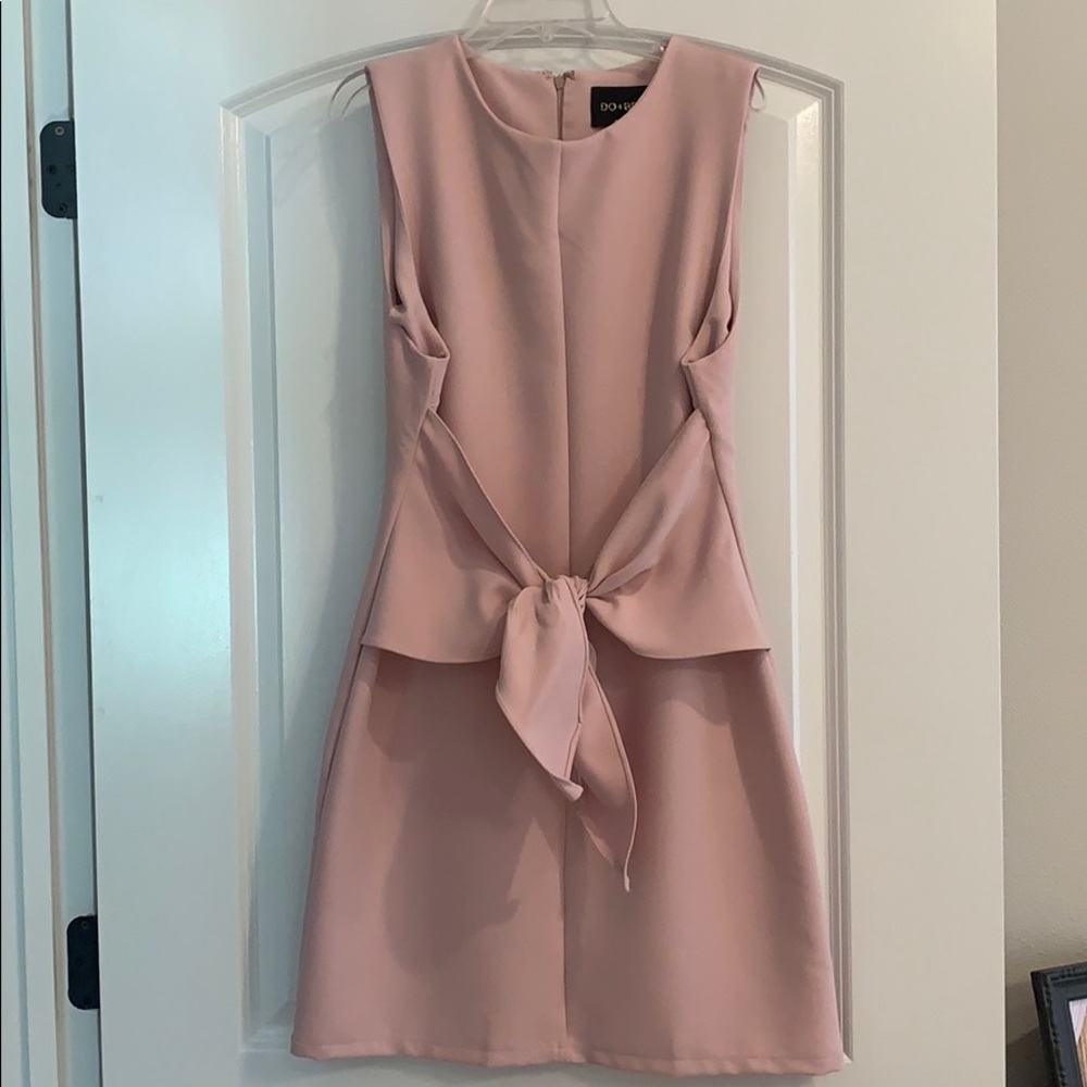 DO + BE Classy Fitted Dress w/ Tie at Waist